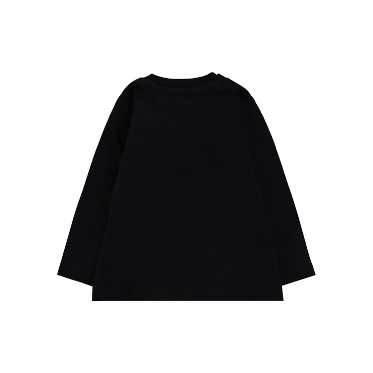 MOSCHINO T-shirt nera a maniche lunghe Moschino Bear neonati