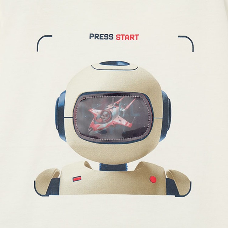 MAYORAL T-shirt panna interattiva robot bambino