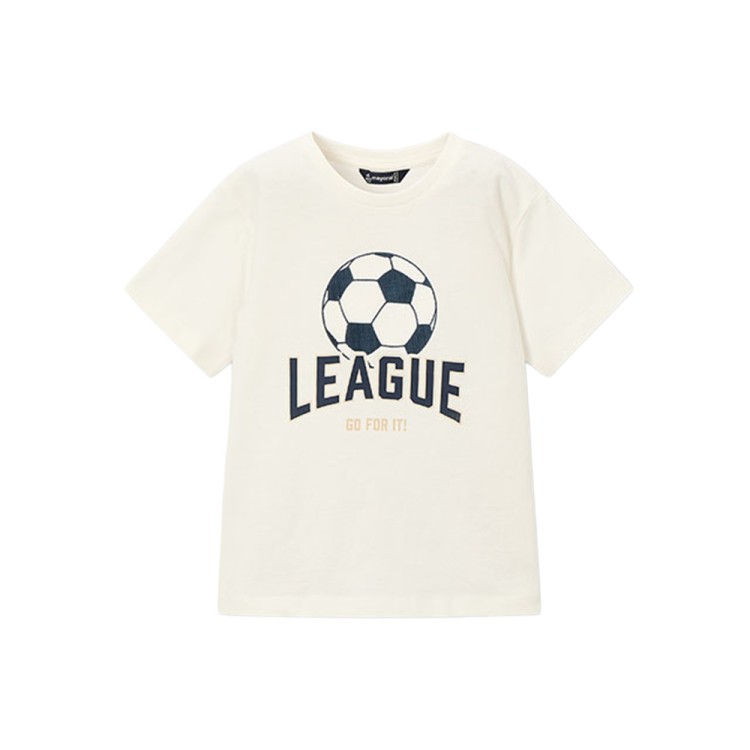 MAYORAL T-shirt panna con stampa bambino