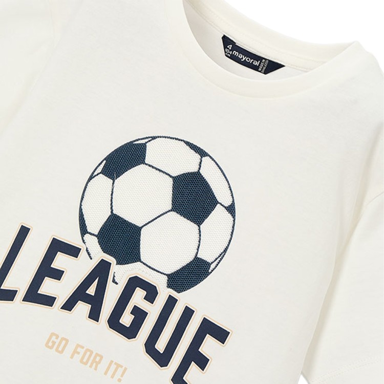 MAYORAL T-shirt panna con stampa bambino