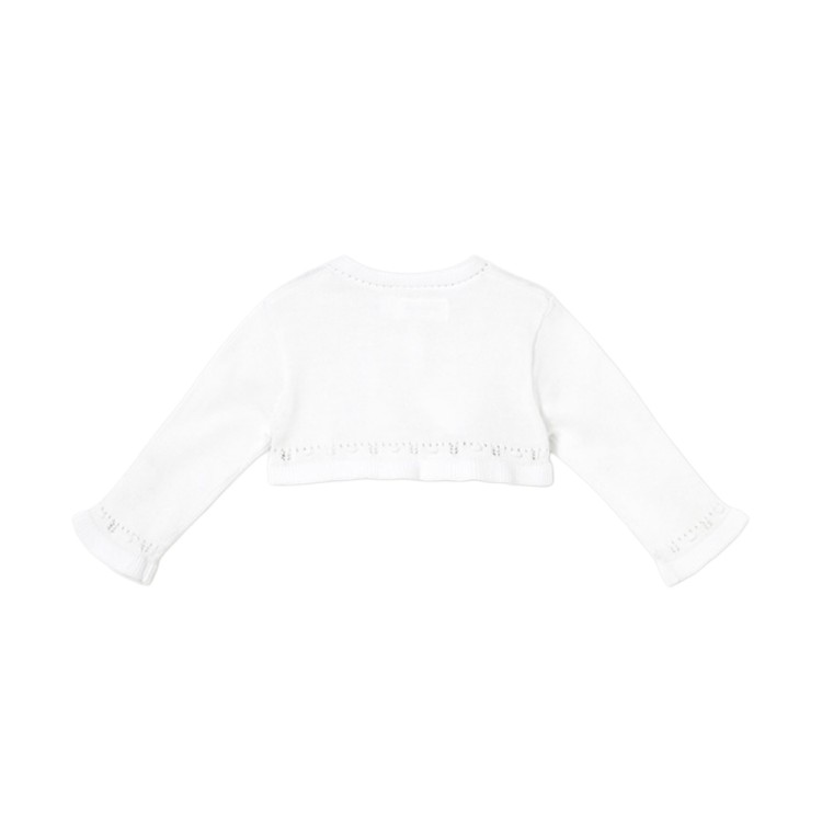 MAYORAL NEWBORN Cardigan bianco tricot basic neonata