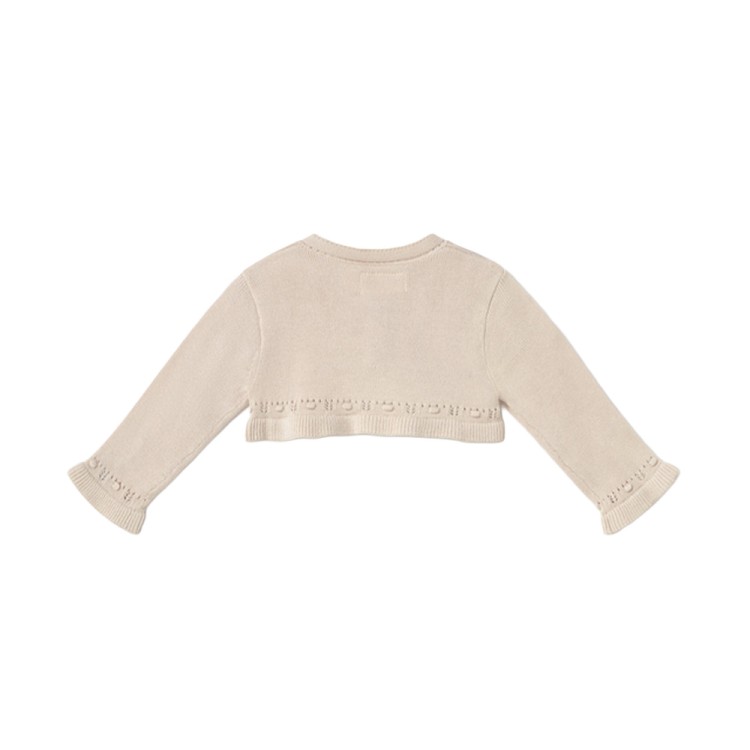 MAYORAL NEWBORN Cardigan beige tricot basic neonata