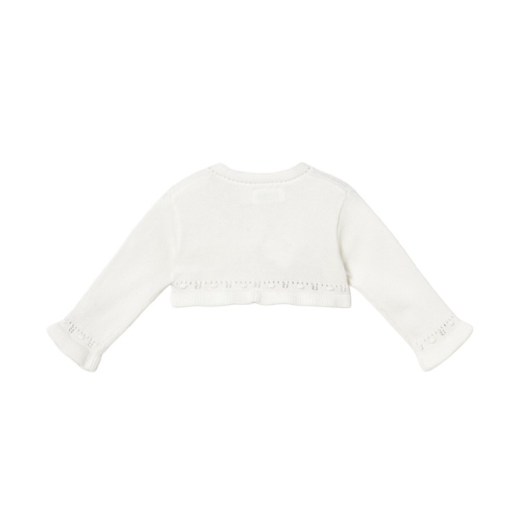MAYORAL NEWBORN Cardigan panna tricot basic neonata