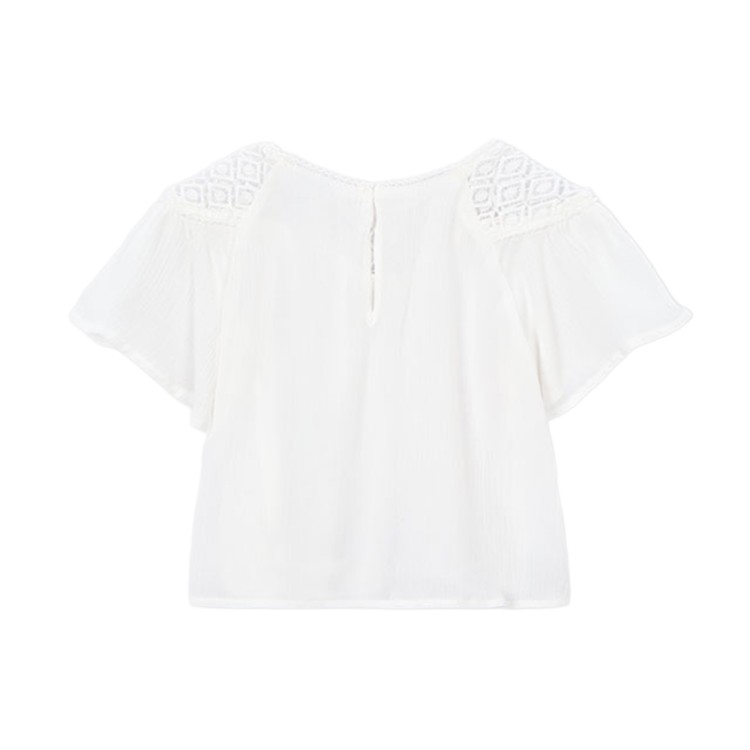 MAYORAL T-shirt panna guipur bambina