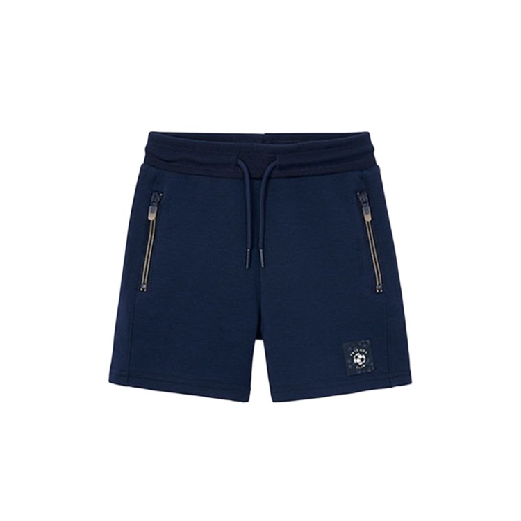 MAYORAL Shorts blu navy sportivi con zip bambino