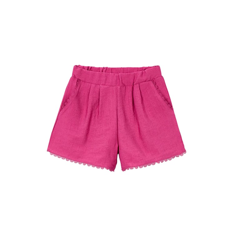 MAYORAL Shorts fucsia con merletto bambina