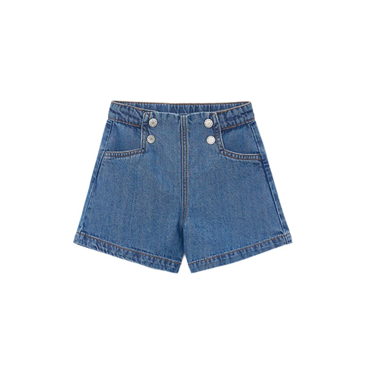 MAYORAL Shorts in denim con bottoni bambina