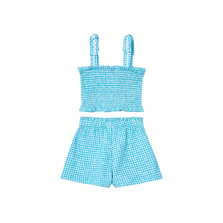 MAYORAL Completo celeste shorts e top bambina