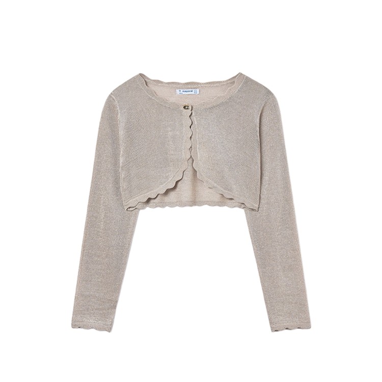 MAYORAL Cardigan beige tricot basic bambina