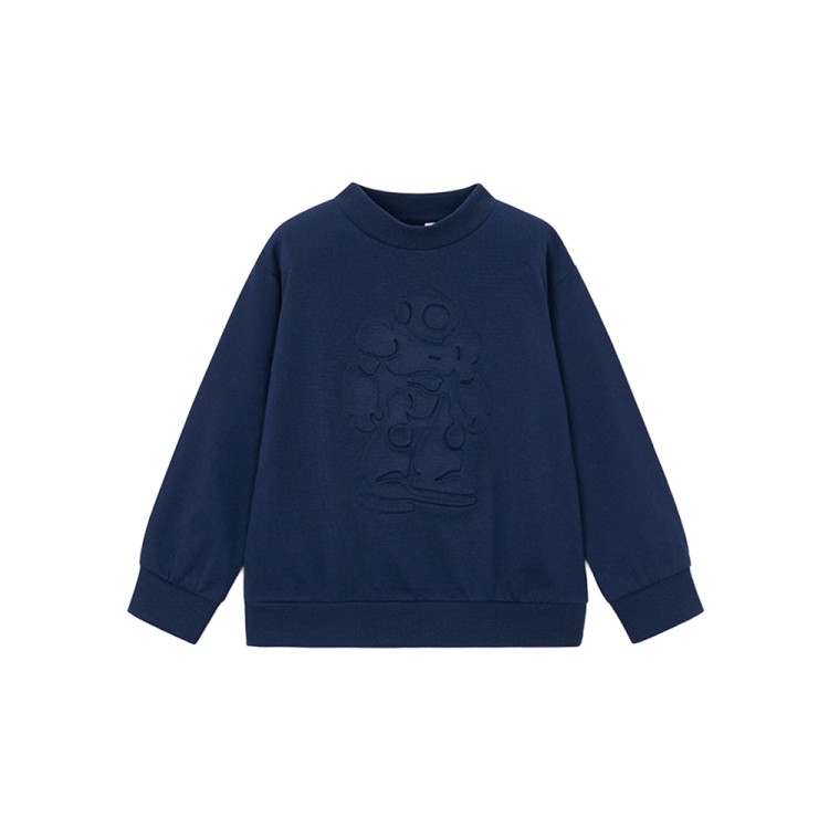 MAYORAL Felpa blu navy goffrata bambino