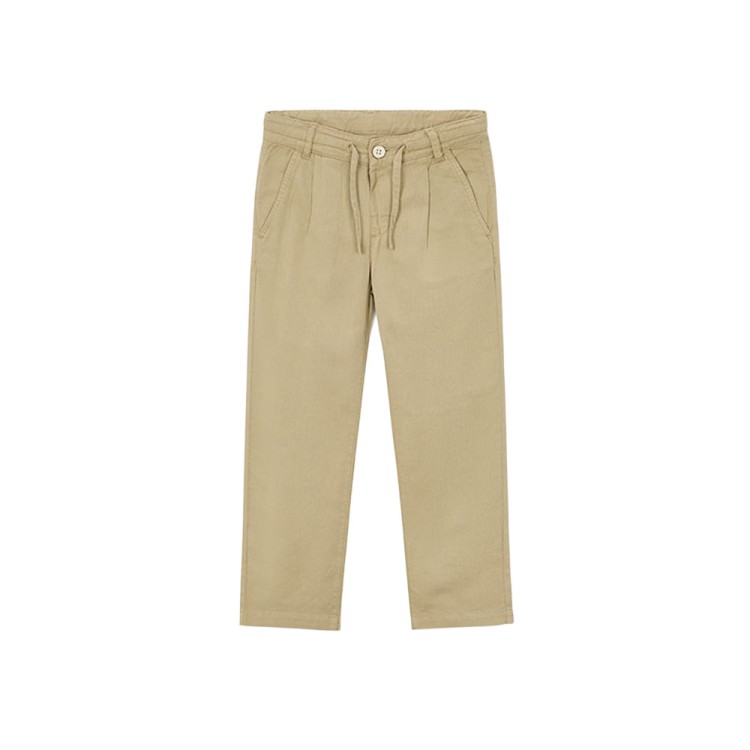 MAYORAL Pantaloni beige chino in lino bambino