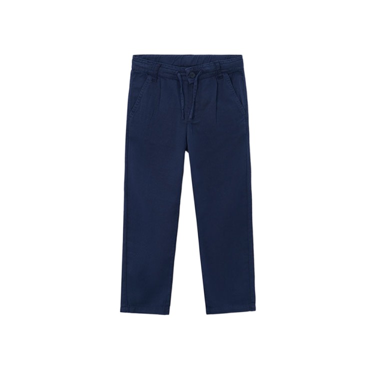 MAYORAL Pantaloni blu navy chino in lino bambino