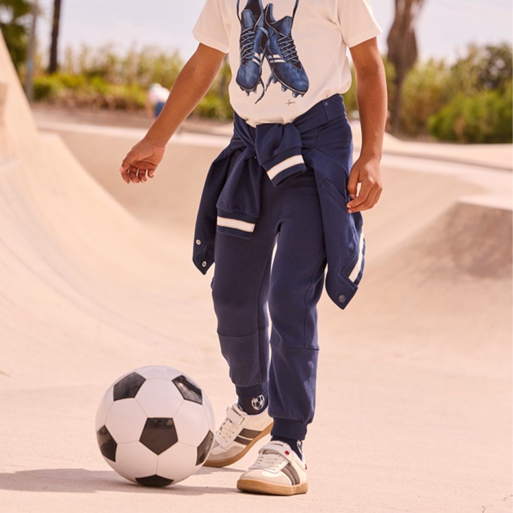 MAYORAL Jogger blu navy con zip bambino