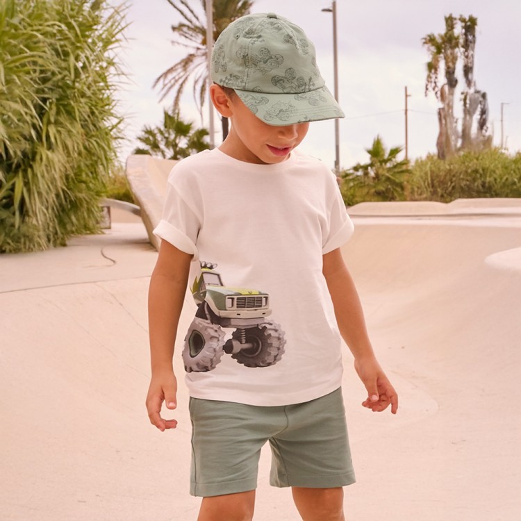 MAYORAL Completo verde t-shirt e shorts bambino