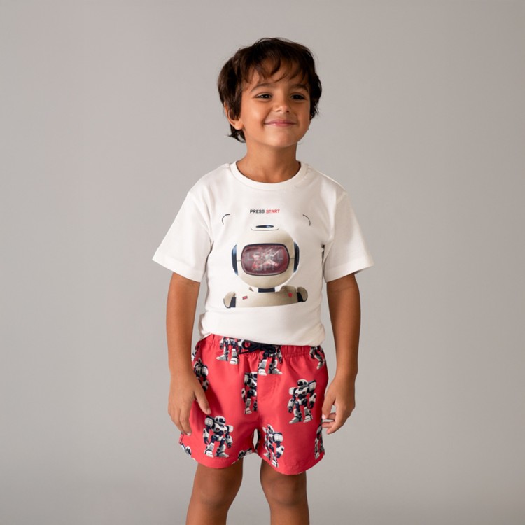 MAYORAL Costume rosso stampato bambino