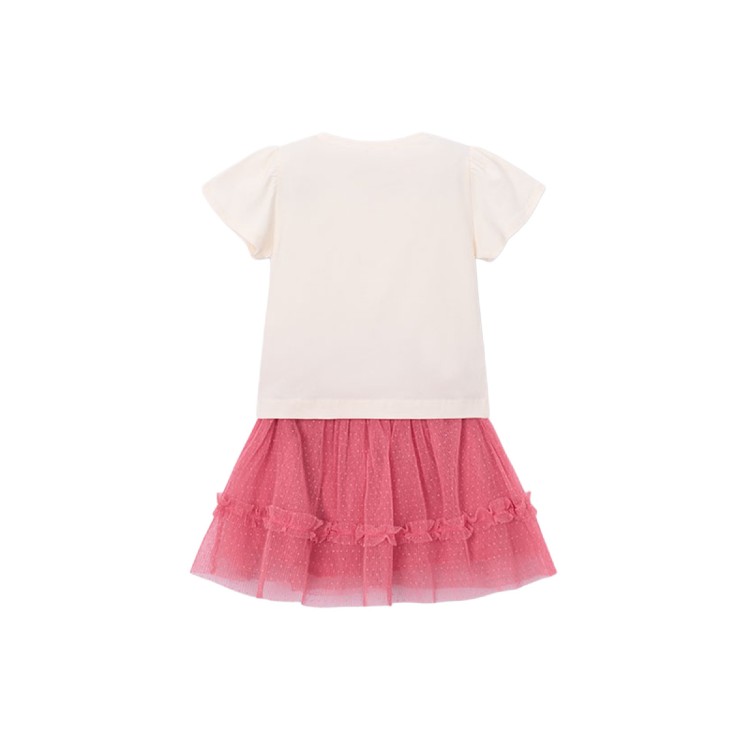 MAYORAL Completo rosa gonna e t-shirt bambina
