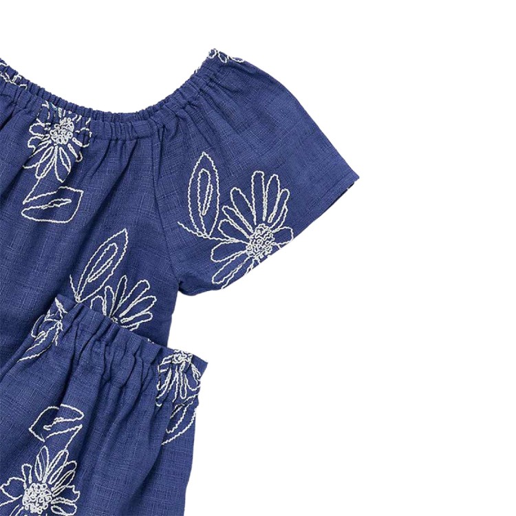 MAYORAL Completo blu navy gonna e t-shirt bambina