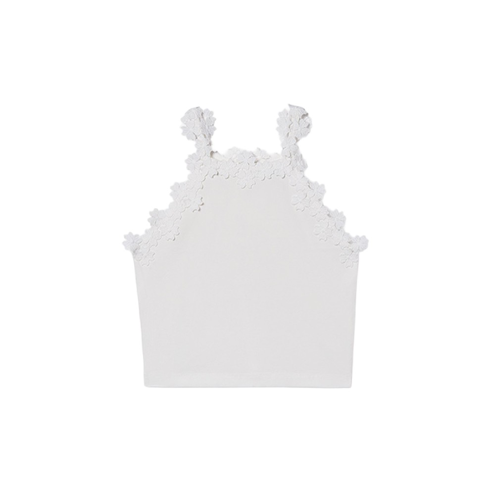 MAYORAL Top bianco a...