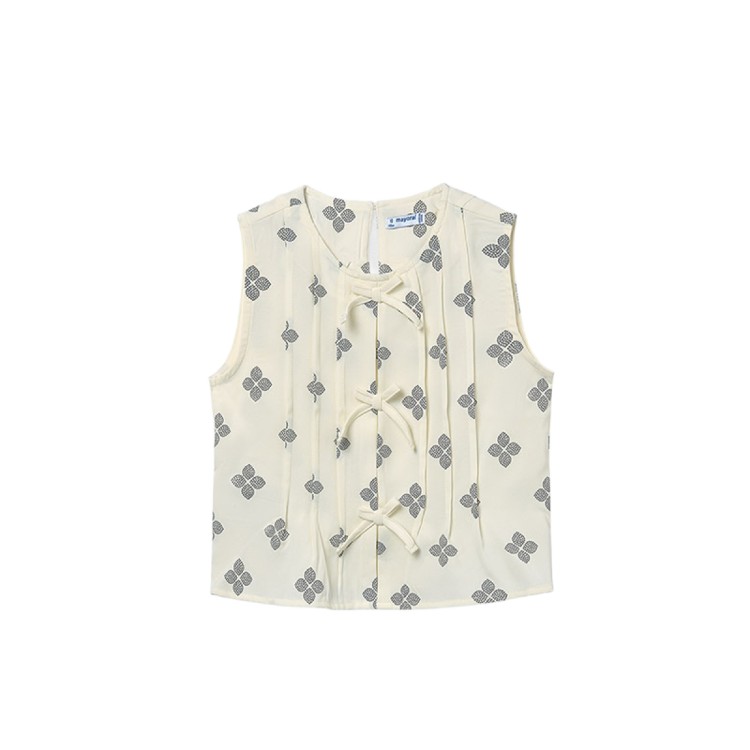 MAYORAL Top panna stampato bambina