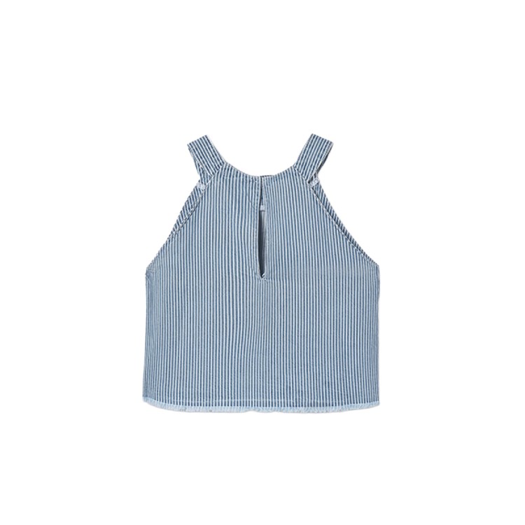MAYORAL Top in denim a righe bambina