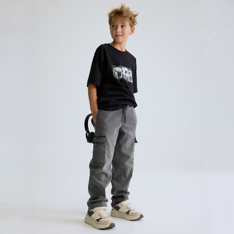 MAYORAL T-shirt nera con stampa bambino