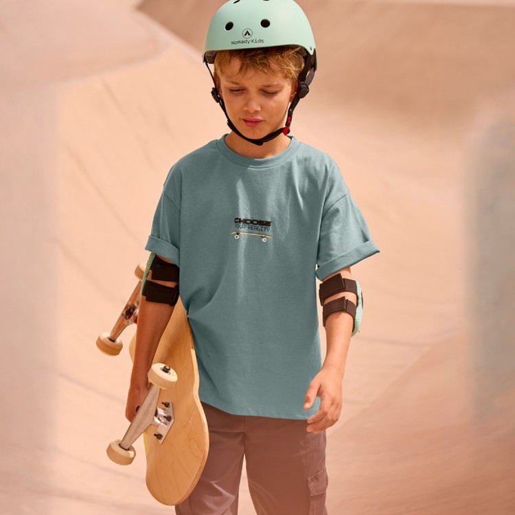 MAYORAL T-shirt salvia con stampa bambino