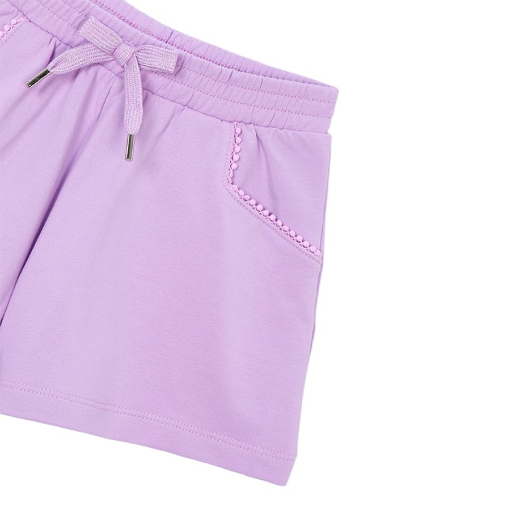 MAYORAL Shorts basic lilla in felpa bambina