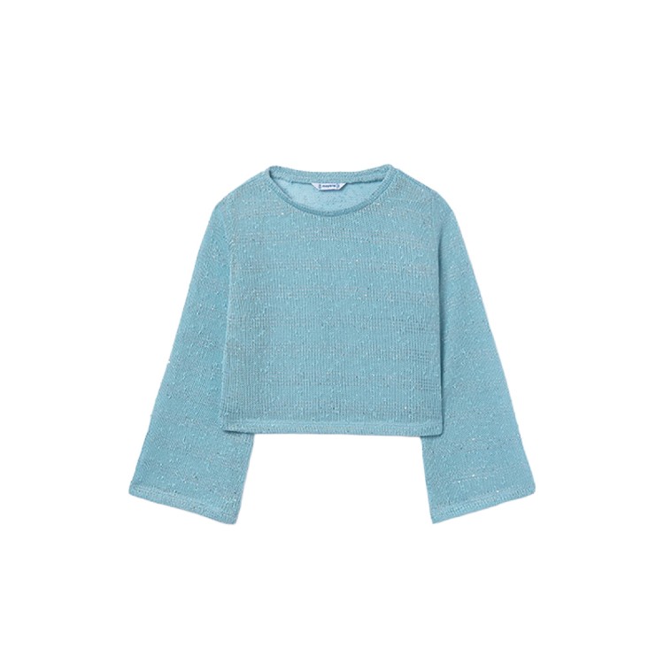 MAYORAL Completo celeste top e maglia bambina