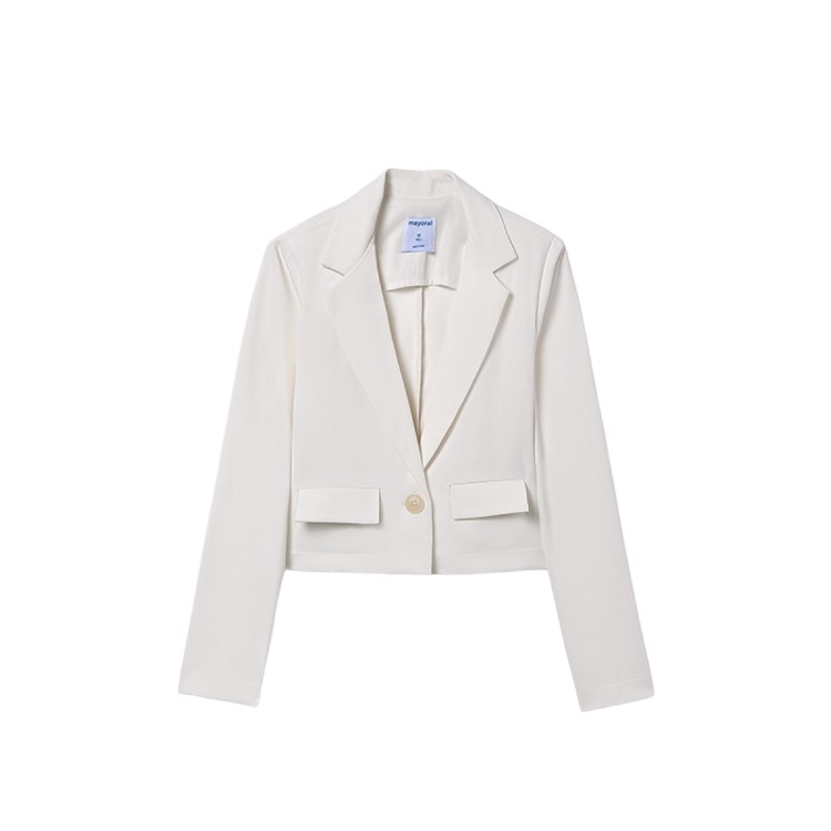 MAYORAL Blazer panna cropped bambina