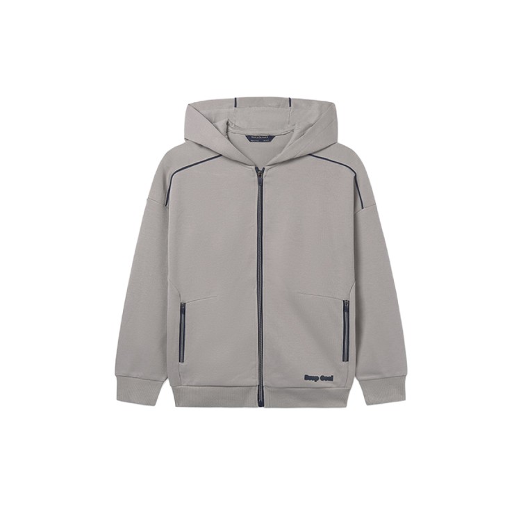 MAYORAL Felpa grigio mélange full-zip bambino