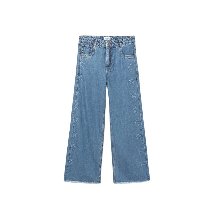 MAYORAL Jeans wide leg con stelle bambina
