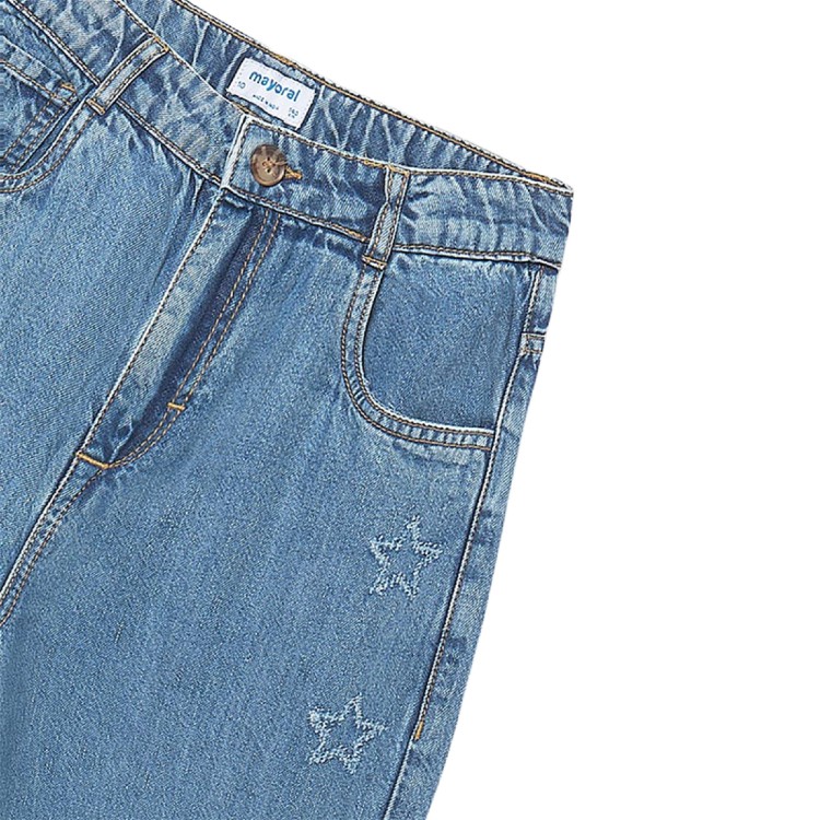 MAYORAL Jeans wide leg con stelle bambina