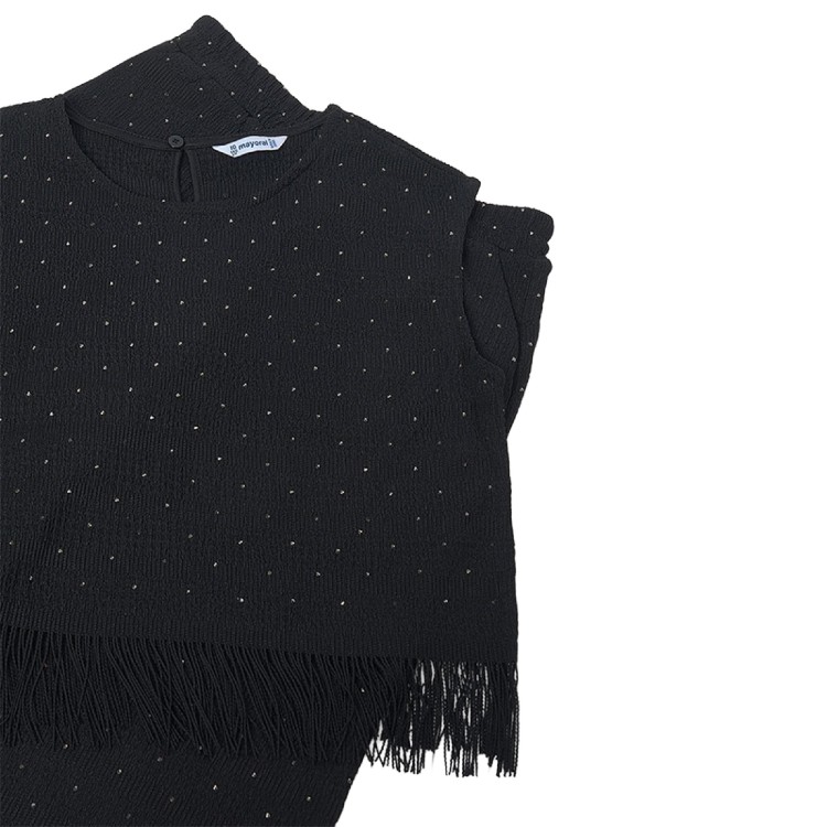 MAYORAL Completo nero top e pantalone bambina