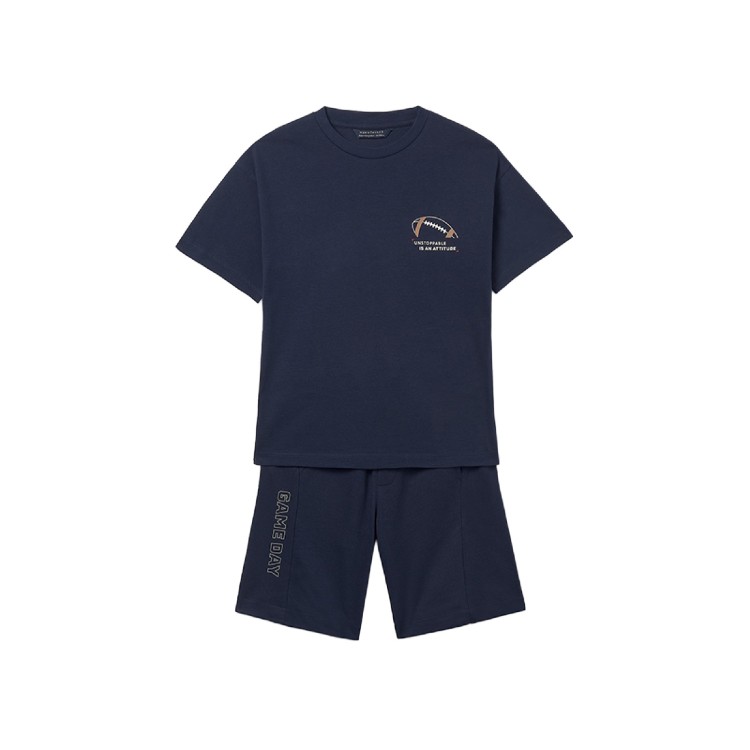 MAYORAL Completo blu navy shorts e t-shirt bambino