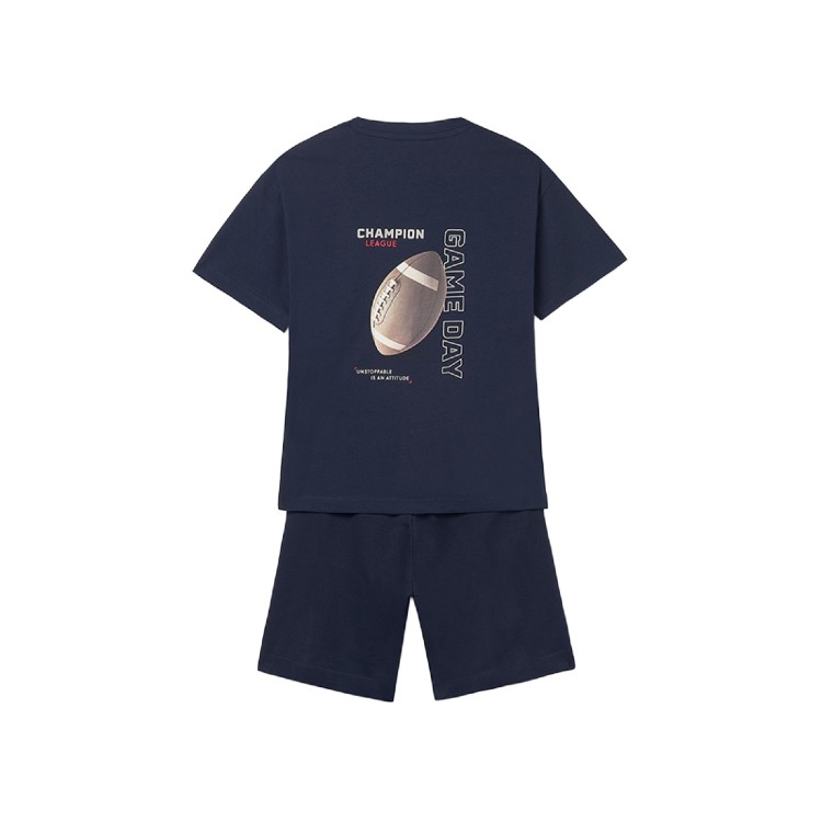 MAYORAL Completo blu navy shorts e t-shirt bambino