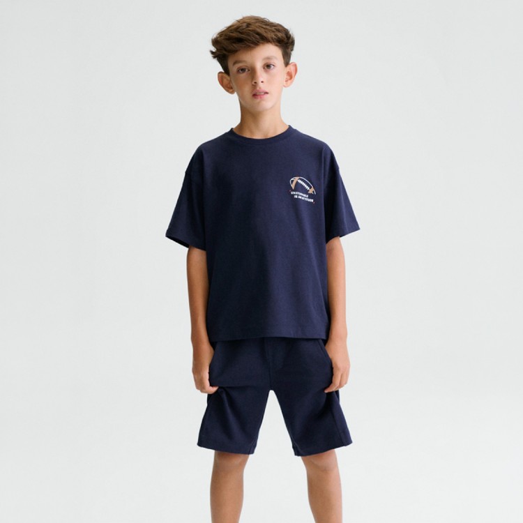MAYORAL Completo blu navy shorts e t-shirt bambino