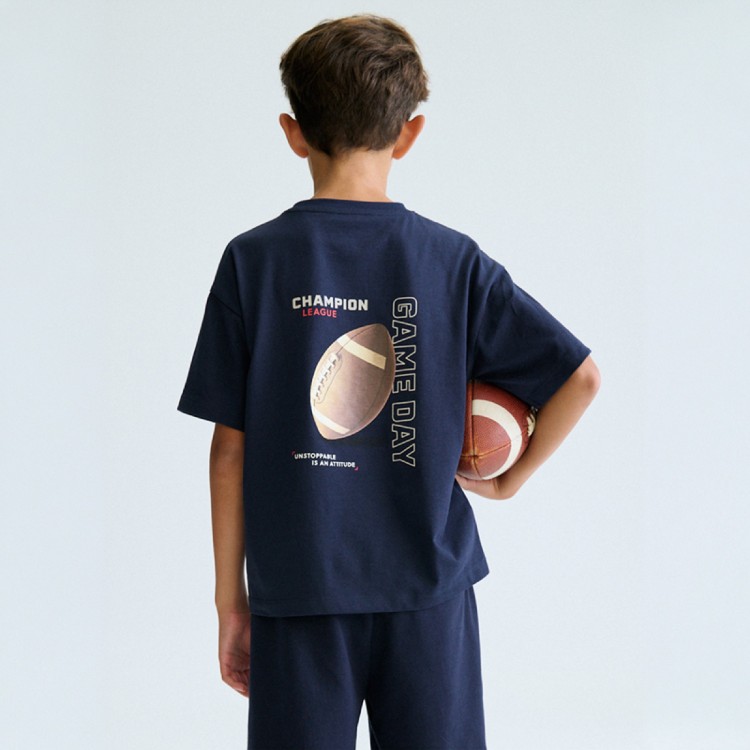 MAYORAL Completo blu navy shorts e t-shirt bambino