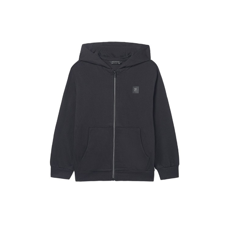MAYORAL Felpa nera basic full-zip bambino