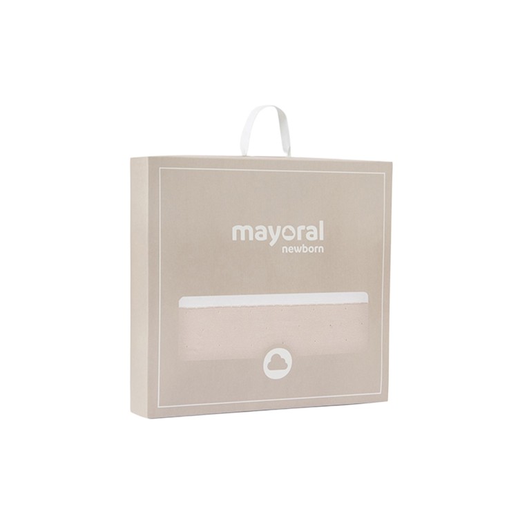 MAYORAL NEWBORN Copertina tortora in cotone neonati