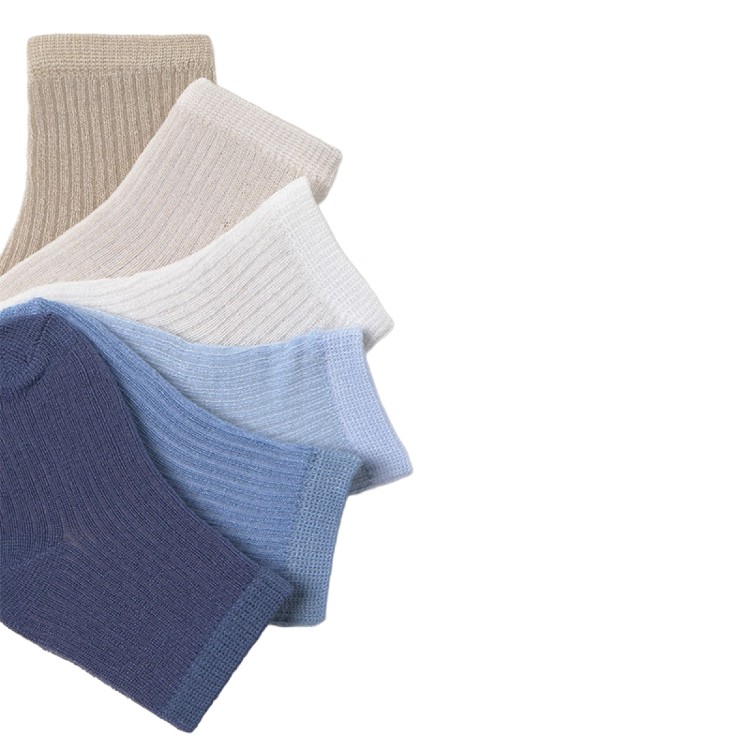MAYORAL NEWBORN Set di calzini blu e beige neonato