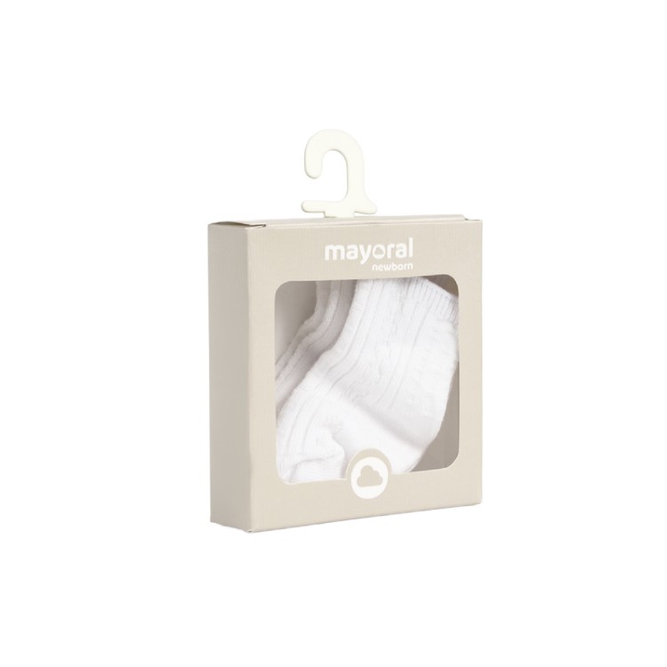 MAYORAL NEWBORN Set di calze bianche eleganti neonati