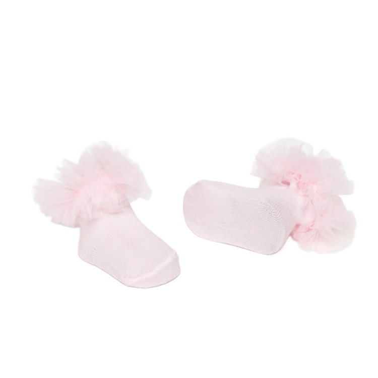 MAYORAL NEWBORN Set rosa cerchietto e calzini neonata