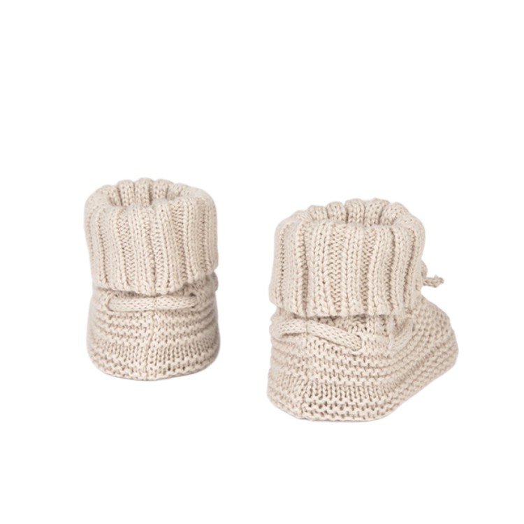 MAYORAL NEWBORN Scarpine beige tricot neonata