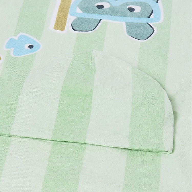 MAYORAL NEWBORN Asciugamano mare verde stampato neonati