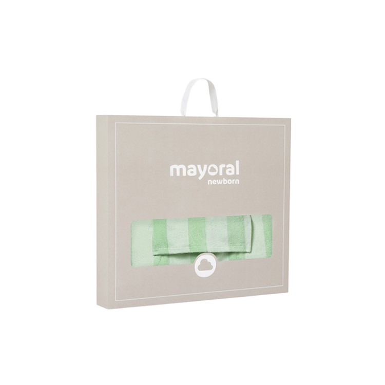 MAYORAL NEWBORN Asciugamano mare verde stampato neonati