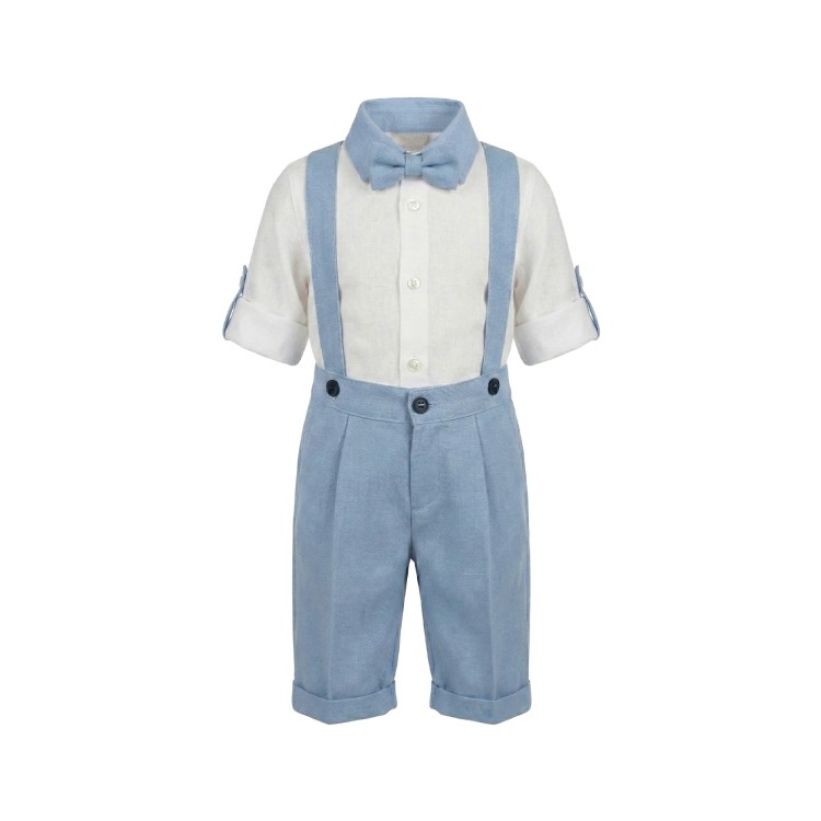 BUFI Completo 2 pezzi celeste neonato