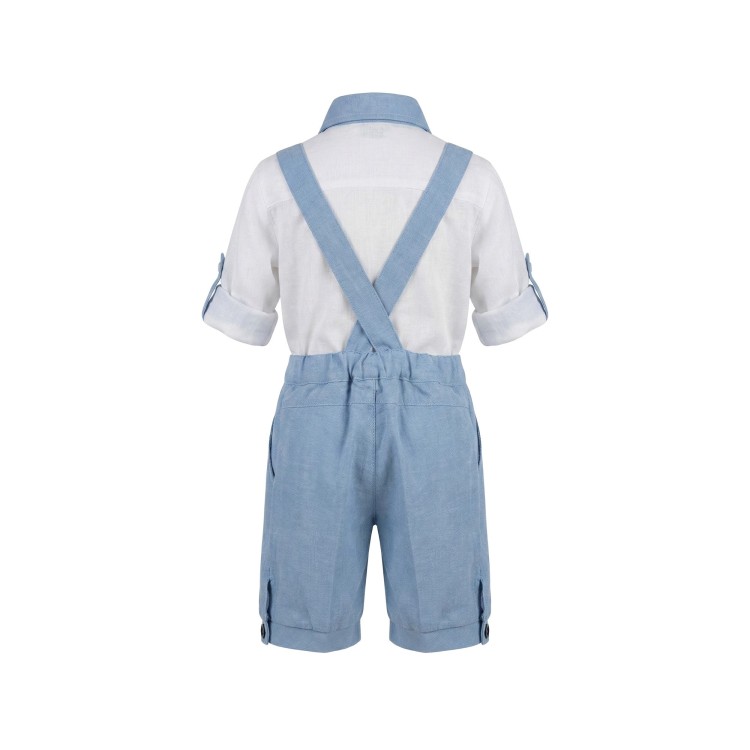 BUFI Completo 2 pezzi celeste neonato