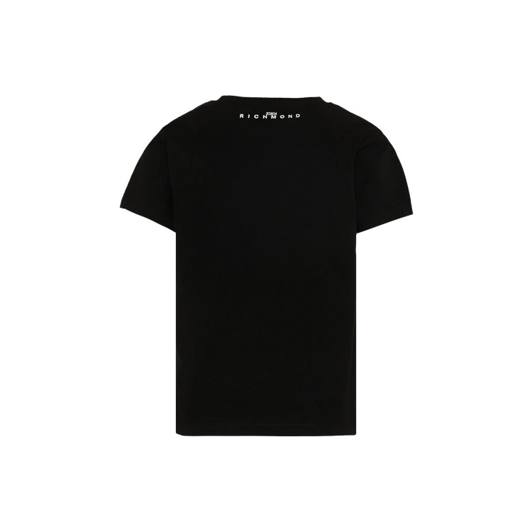 JOHN RICHMOND T-shirt nera con logo varsity bambino