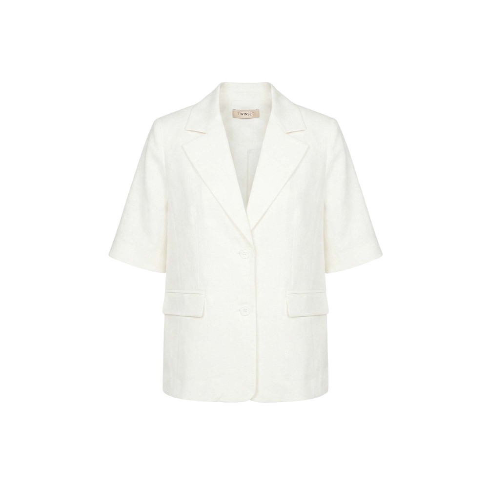 TWIN-SET Blazer bianco in...