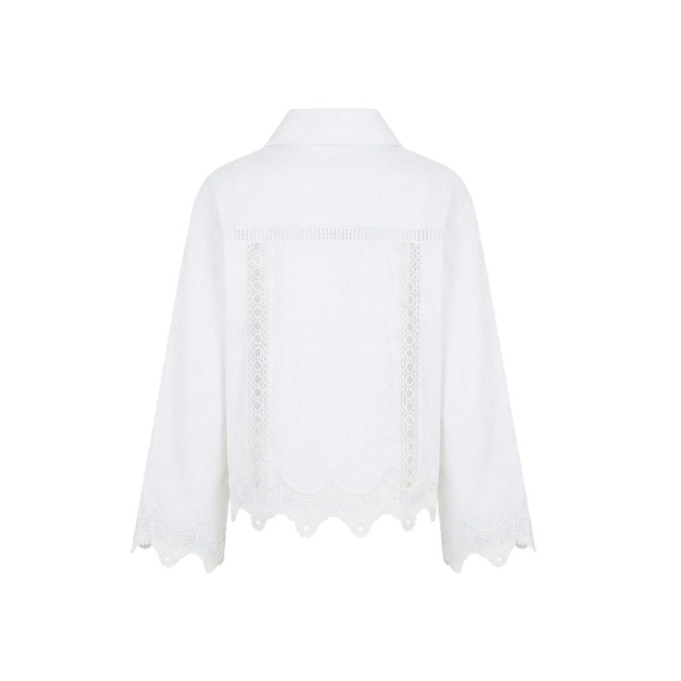 TWIN-SET Camicia bianca macramè bambina